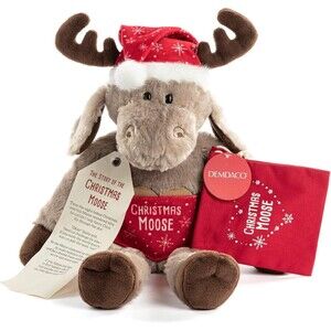 DEMDACO Christmas Moose Stuffed 16" Plush Family Activity Game New Tradition NWT